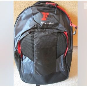 School Backpack BookBag For College Travel Hiking FITNESS FIRST GYM BAG Tote New